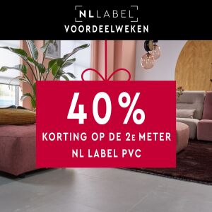 40% korting op de 2e meter NL Label PVC